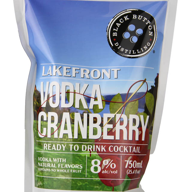 Black Button Lakefront Vodka Cranberry Pouch / 750mL