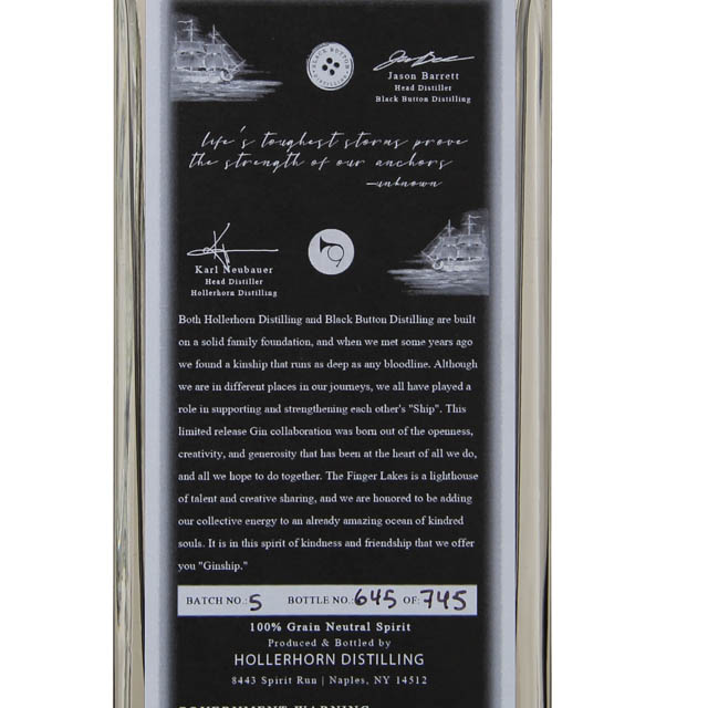 Hollerhorn Ginship Gin / 750mL