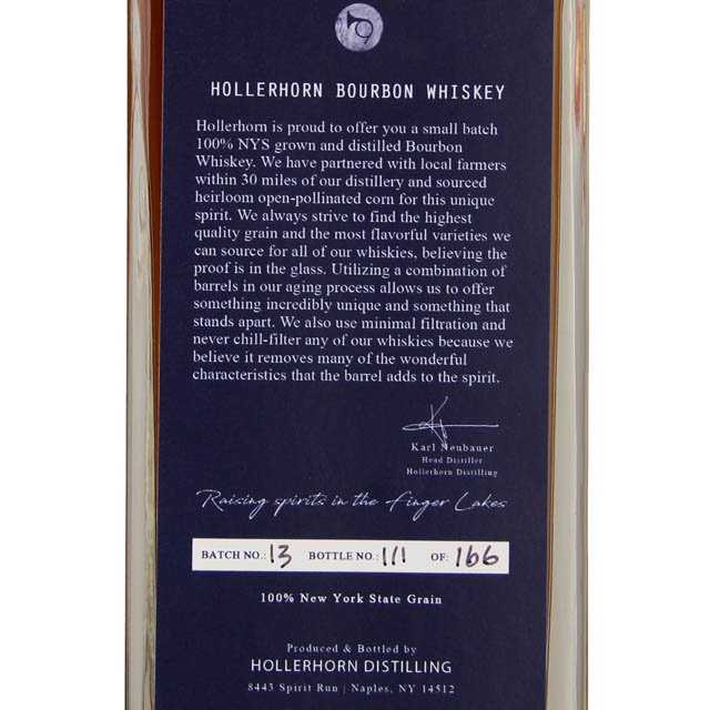 Hollerhorn Single Barrel Bourbon Whiskey / 750mL