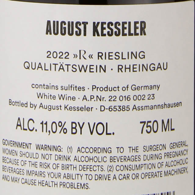 August Kesseler R Riesling Kabinett / 750 ml