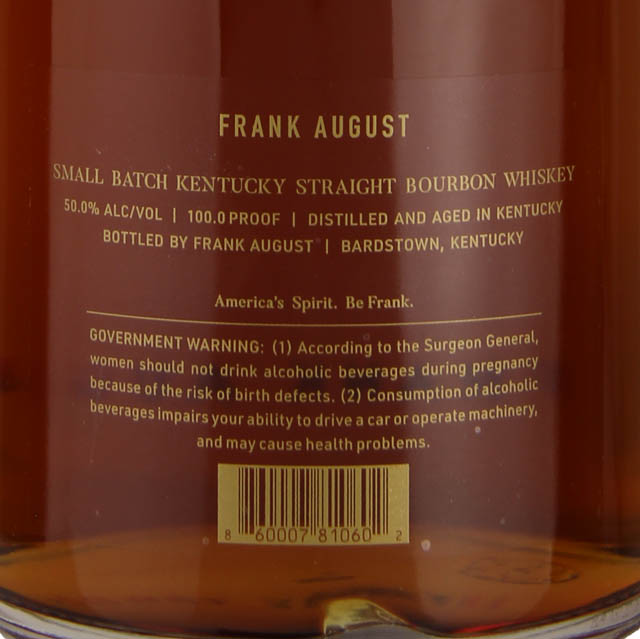 Frank August Small Batch Kentucky Straight Bourbon / 750mL
