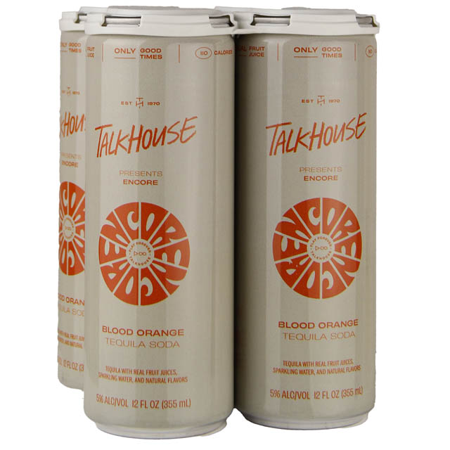 Talkhouse Blood Orange Tequila Soda 4 Pack / 4-355mL
