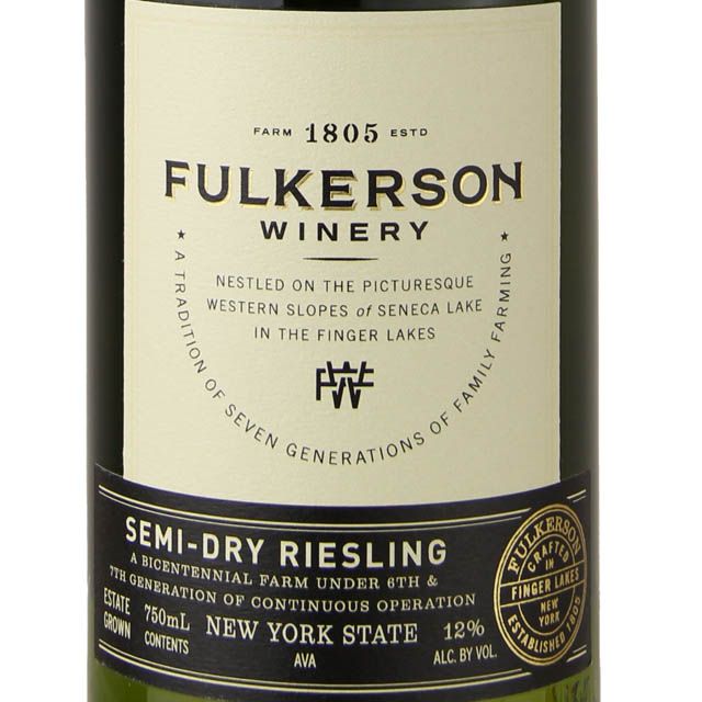 Fulkerson Semi-Dry Riesling / 750 ml
