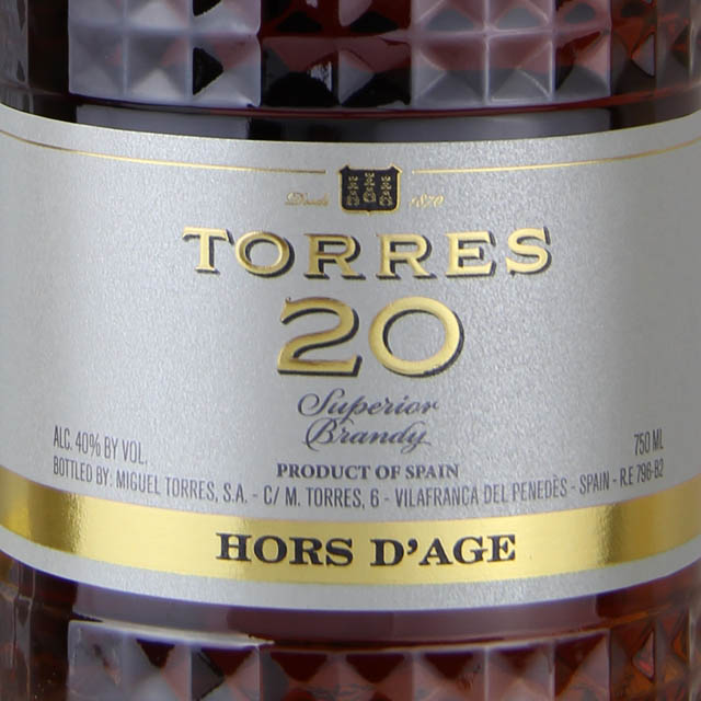 Torres Brandy 20 Year / 750mL