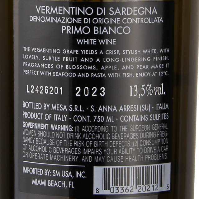 Mesa Primo Bianco Vermentino / 750mL