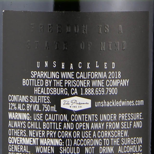The Prisoner Wine Company Unshackled Brut / 750mL