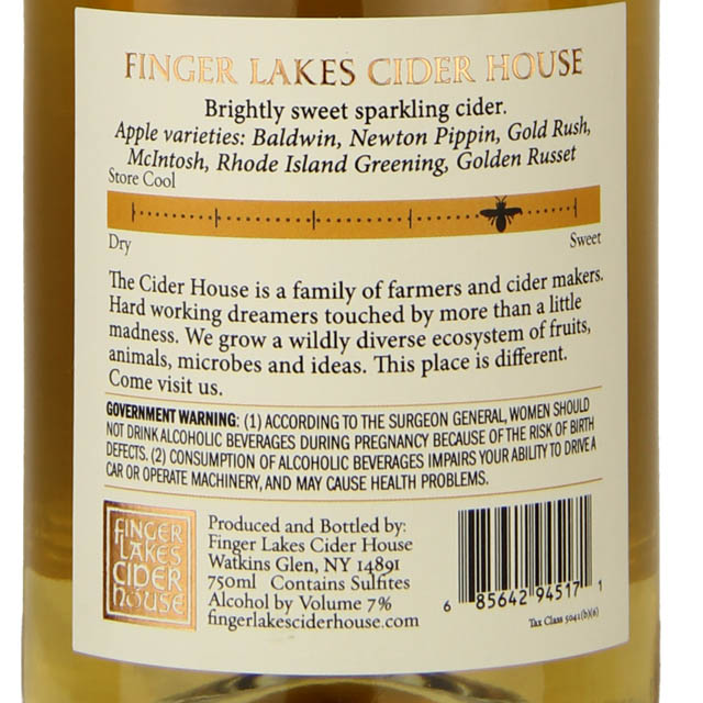 Finger Lakes Cider House Honeoye Sparkling Cider / 750 ml