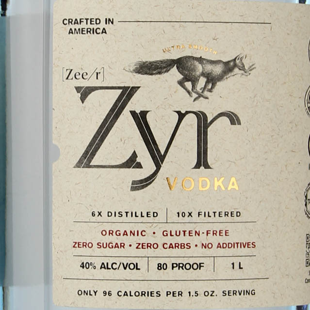 Zyr Vodka / Ltr
