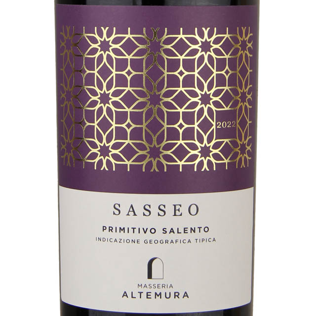 Masseria Altemura Sasseo Primitivo Salento / 750mL