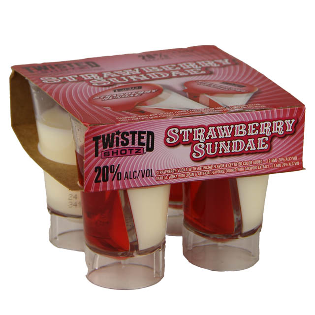 Twisted Shotz Strawberry Sundae / 4-25mL