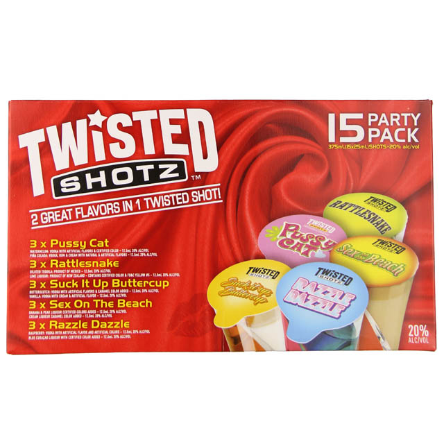 Twisted Shotz Red Party Pack / 15-25mL