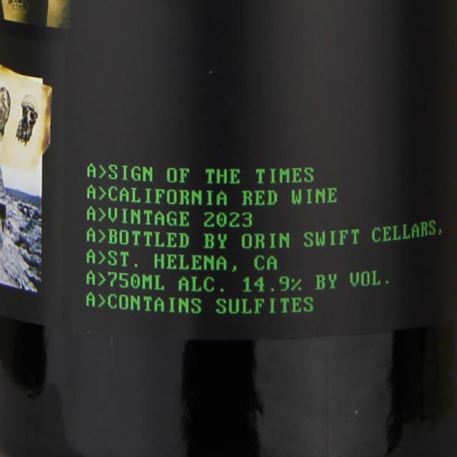 Orin Swift Sign of Times Red / 750mL