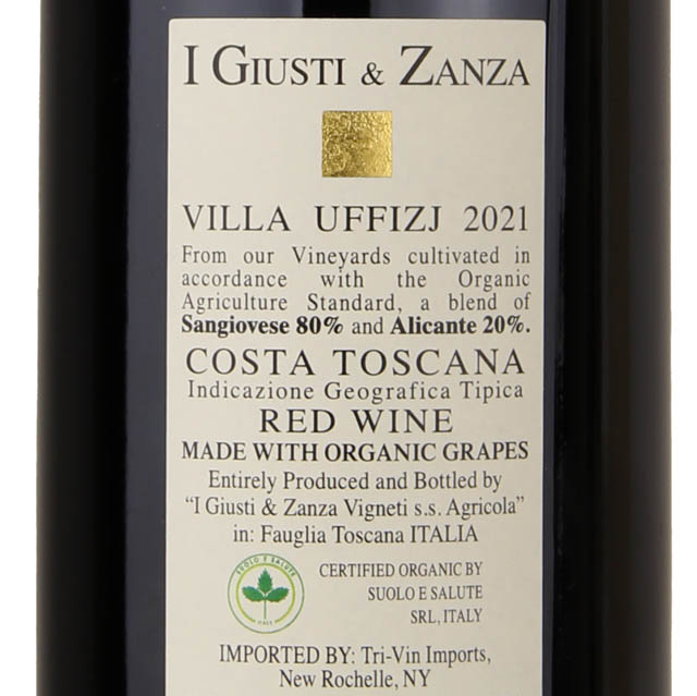 I Giusti &amp; Zanza Villa Uffizj Sangiovese &amp; Alicante / 750mL