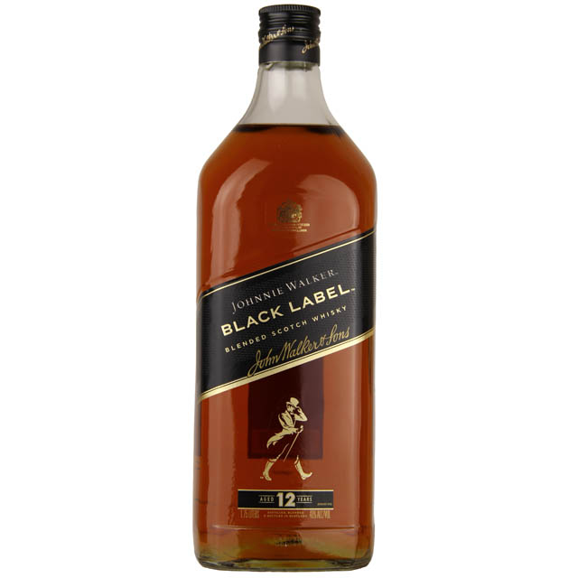 Johnnie Walker Black Label  Blended Scotch Whisky / 1.75 Ltr