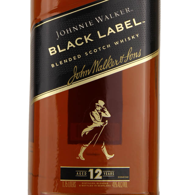 Johnnie Walker Black Label Blended Scotch Whisky / 1.75 Ltr