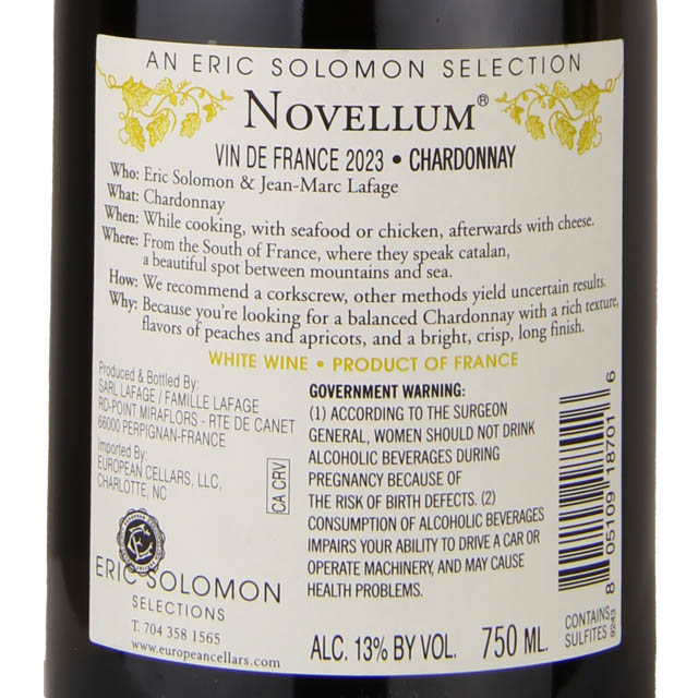 Domaine Lafage Novellum Chardonnay / 750 ml