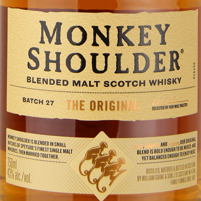 Monkey Shoulder Blended Malt Scotch Whisky / 750mL