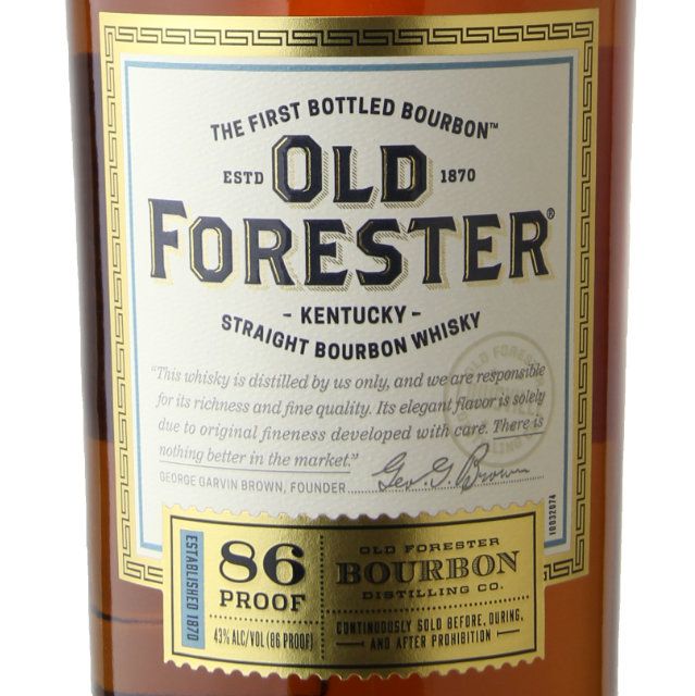 Old Forester 86 proof Bourbon / Ltr