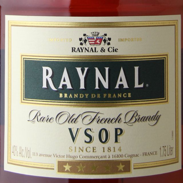 Raynal VSOP Rare Old French Brandy / 1.75 Ltr