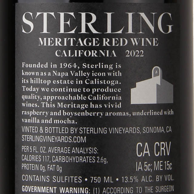Sterling Vintner's Collection Meritage / 750 ml