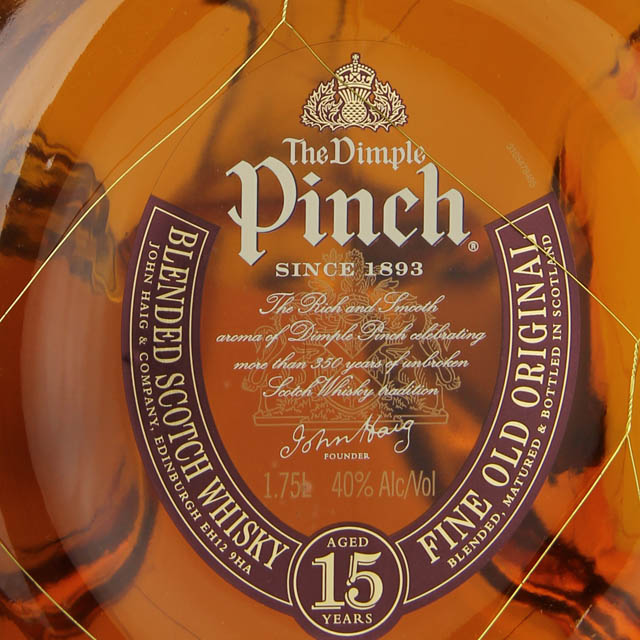 The Dimple Pinch 15yr Blended Scotch Whisky / 1.75 Ltr