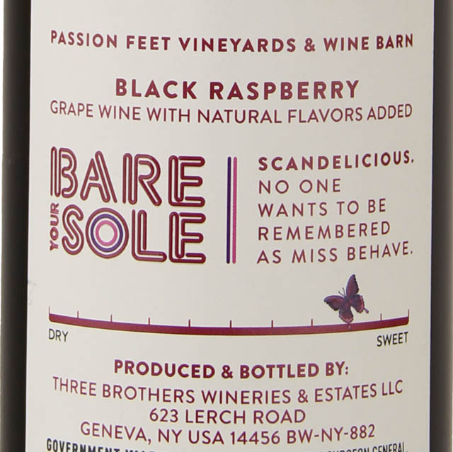 Three Brothers Passion Feet Vineyards and Wine Barn Scandelicious Raspberry / 750 ml