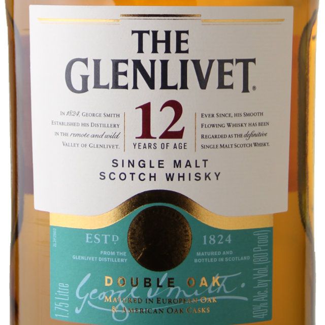 Glenlivet 12Yr Single Malt Scotch Whisky / 1.75 Ltr