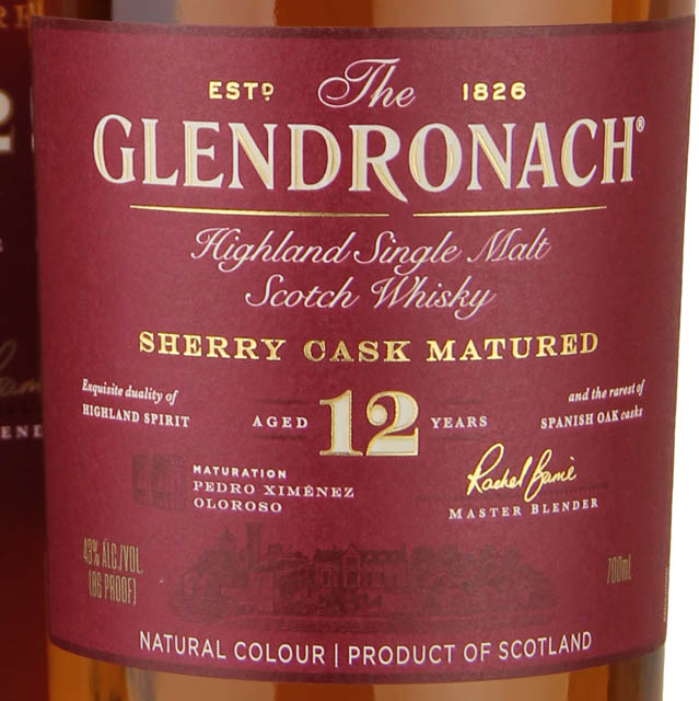 The Glendronach 12yr Highland Single Malt Scotch Whisky / 750 ml