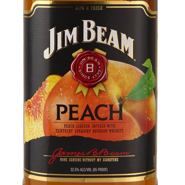 Jim Beam Peach Flavored Bourbon Whiskey / 1.75 Ltr