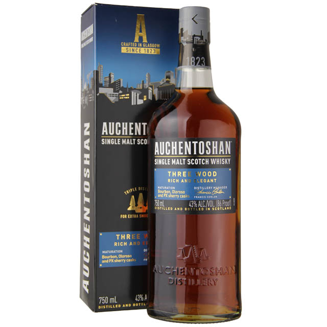 Auchentoshan Three Wood Single Malt Scotch / 750 ml