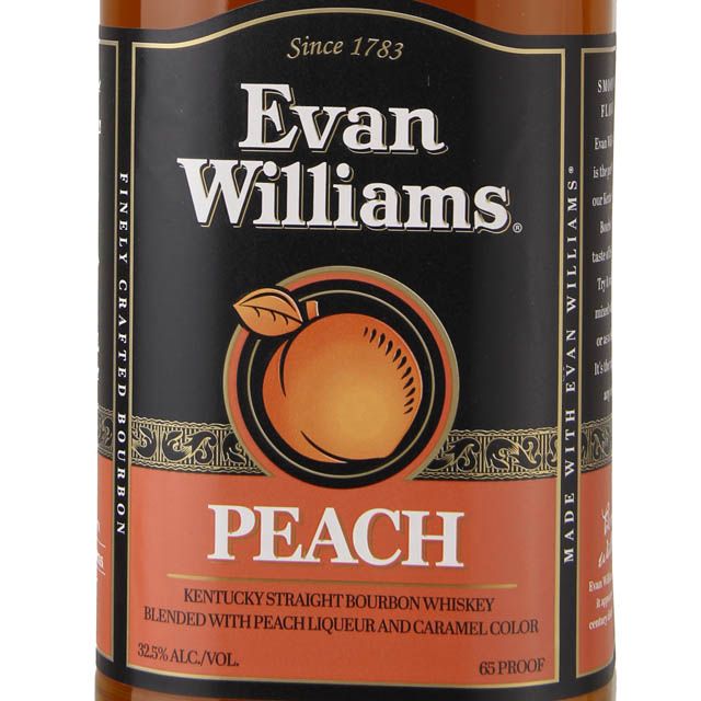 Evan Williams Peach Flavored Liqueur / 1.75L