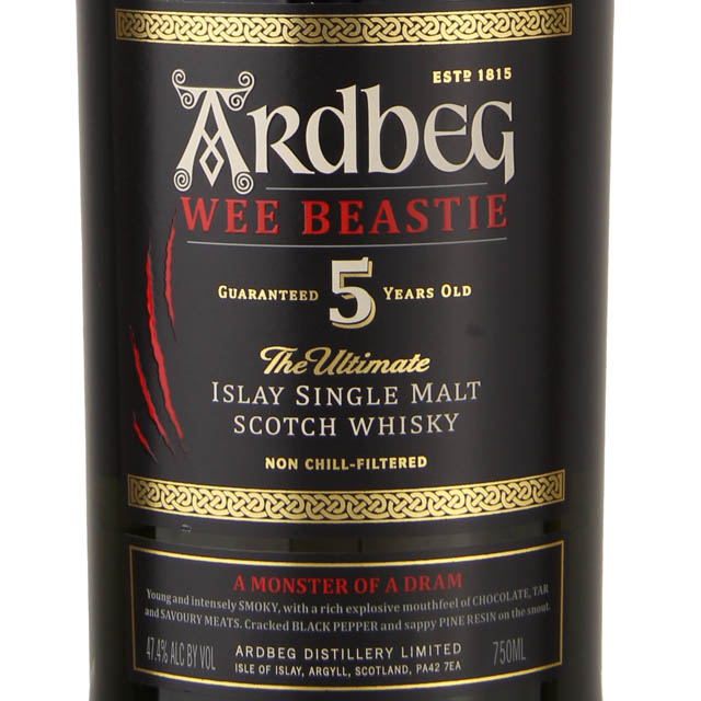 Ardbeg Wee Beastie 5 Yr Single Islay Malt Scotch Whisky / 750 ml