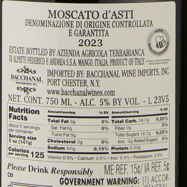 Terrabianca Vignot Moscato d'Asti / 750mL