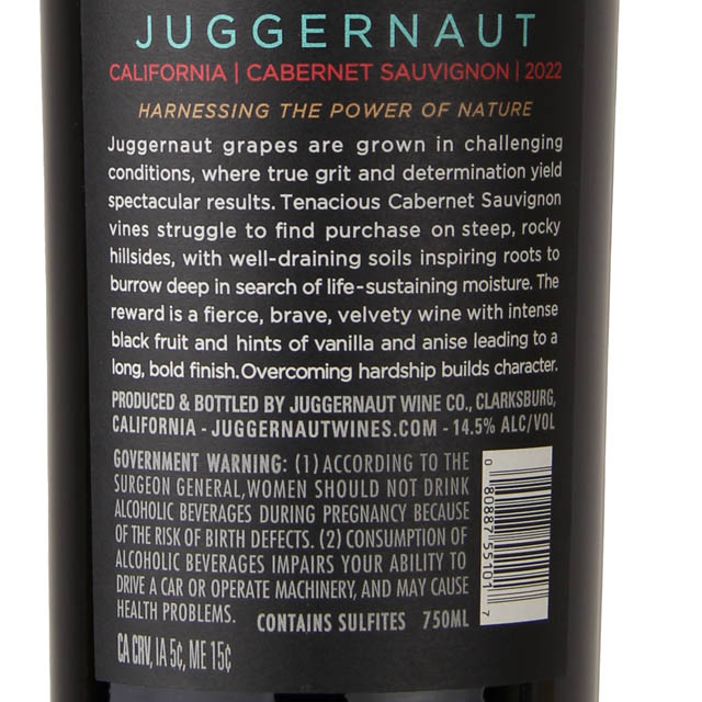 Juggernaut Hillside Cabernet Sauvignon / 750ml