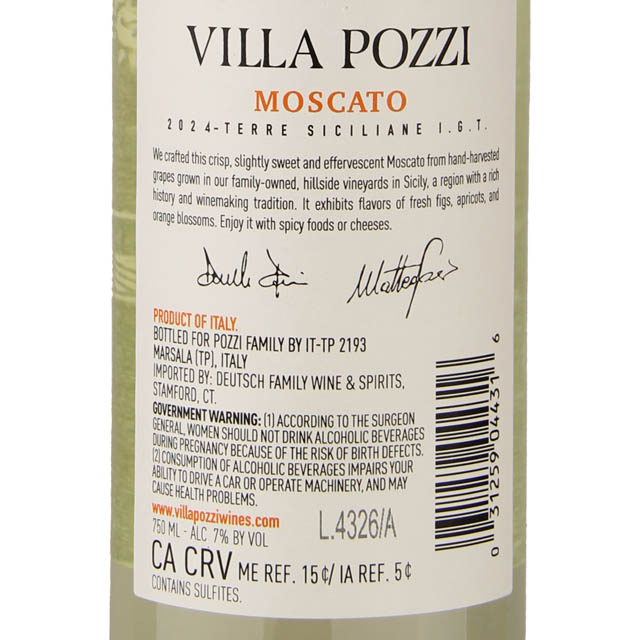 Villa Pozzi Moscato / 750 ml