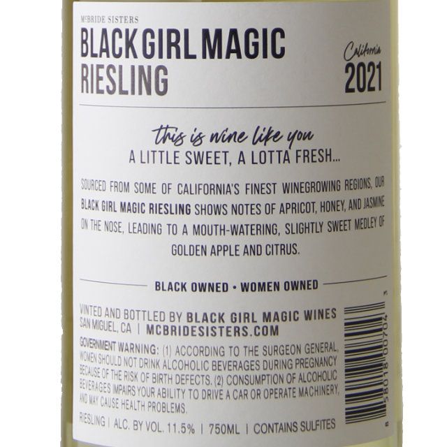 McBride Sisters Black Girl Magic Riesling / 750mL