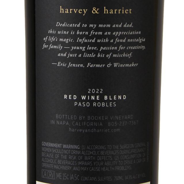 Harvey &amp; Harriet Red / 750mL