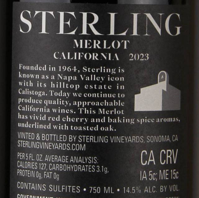 Sterling Vintner's Collection Merlot / 750 ml