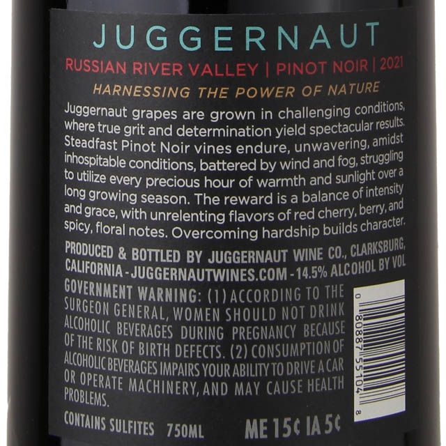 Juggernaut Russian River Pinot Noir / 750ml