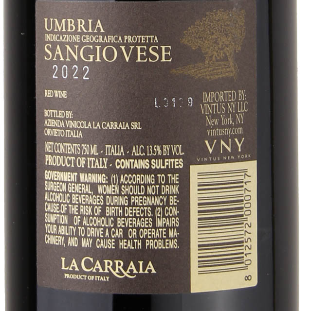 La Carraia Sangiovese / 750mL
