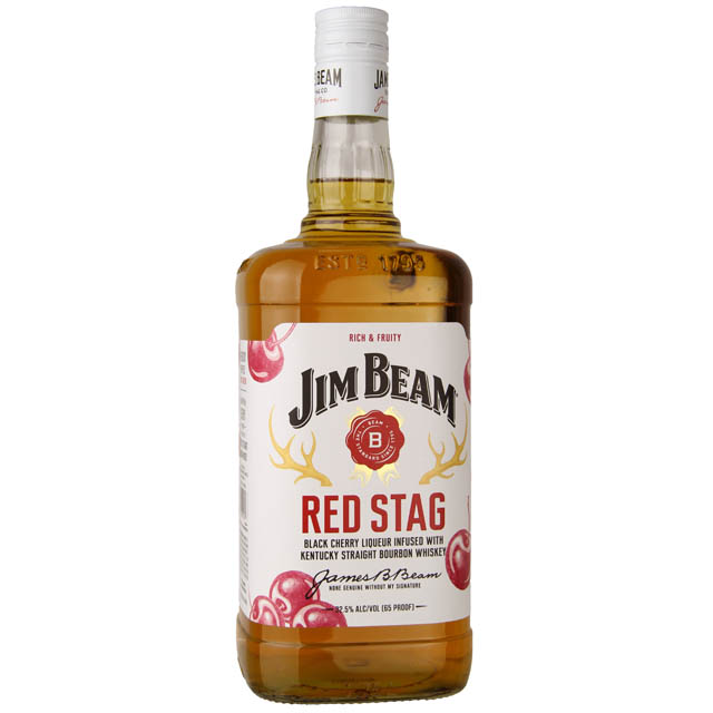 Jim Beam Red Stag Black Cherry Flavored Bourbon Whiskey / 1.75 Ltr