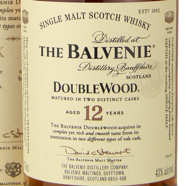 Balvenie 12 Year Double Wood Single Malt Scotch Whisky / 750 ml